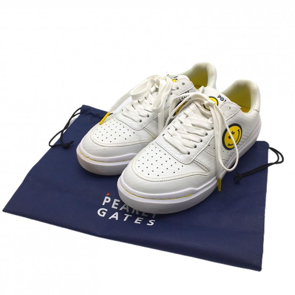 【美品】パーリーゲイツ ローカットゴルフシューズ 白 053-5192302  レディース 24.0 ゴルフウェア 2025年モデル PEARLY GATES