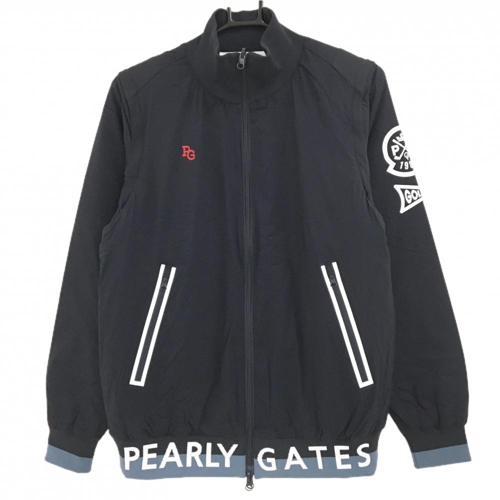 【新品】パーリーゲイツ 4WAY中綿リバーシブルジャケット ダークネイビー×白 チェック地模様  レディース 1(M) ゴルフウェア PEARLY GATES