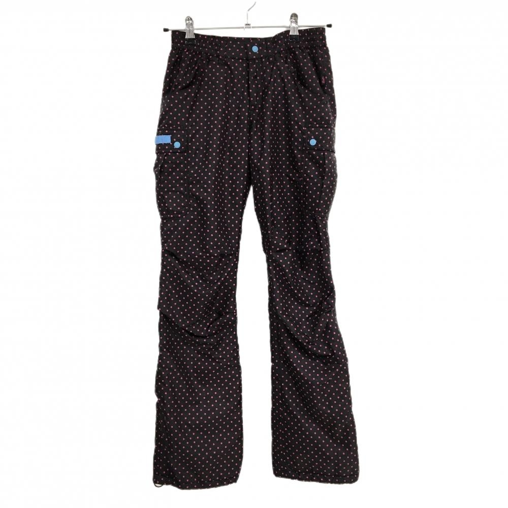 【超美品】バービーゴルフバイパーリーゲイツ 中綿パンツ ダークブラウン×ピンク ドット レディース 0(S) ゴルフウェア PEARLY GATES