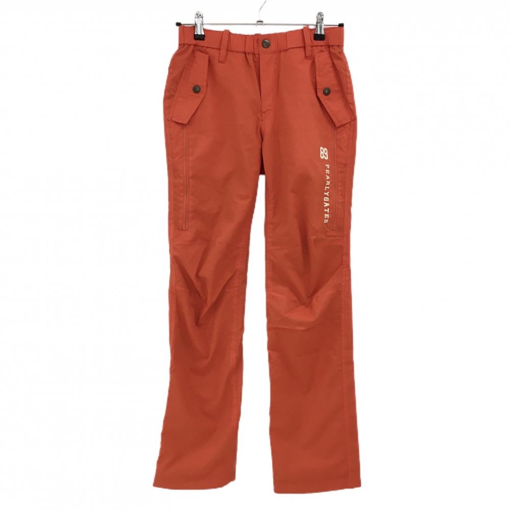 パーリーゲイツ パンツ オレンジ 蓄熱裏地 ドローコード レディース 0(S) ゴルフウェア PEARLY GATES