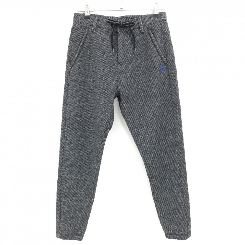 【超美品】パーリーゲイツ ジョガーパンツ 杢グレー 表起毛 裏キルティング レディース 1(M) ゴルフウェア PEARLY GATES