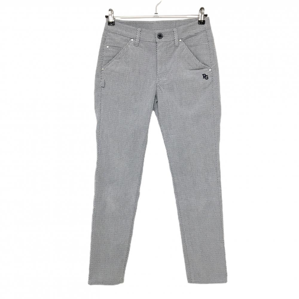 【美品】パーリーゲイツ パンツ グレー 総柄 表微起毛  レディース 0(S) ゴルフウェア PEARLY GATES