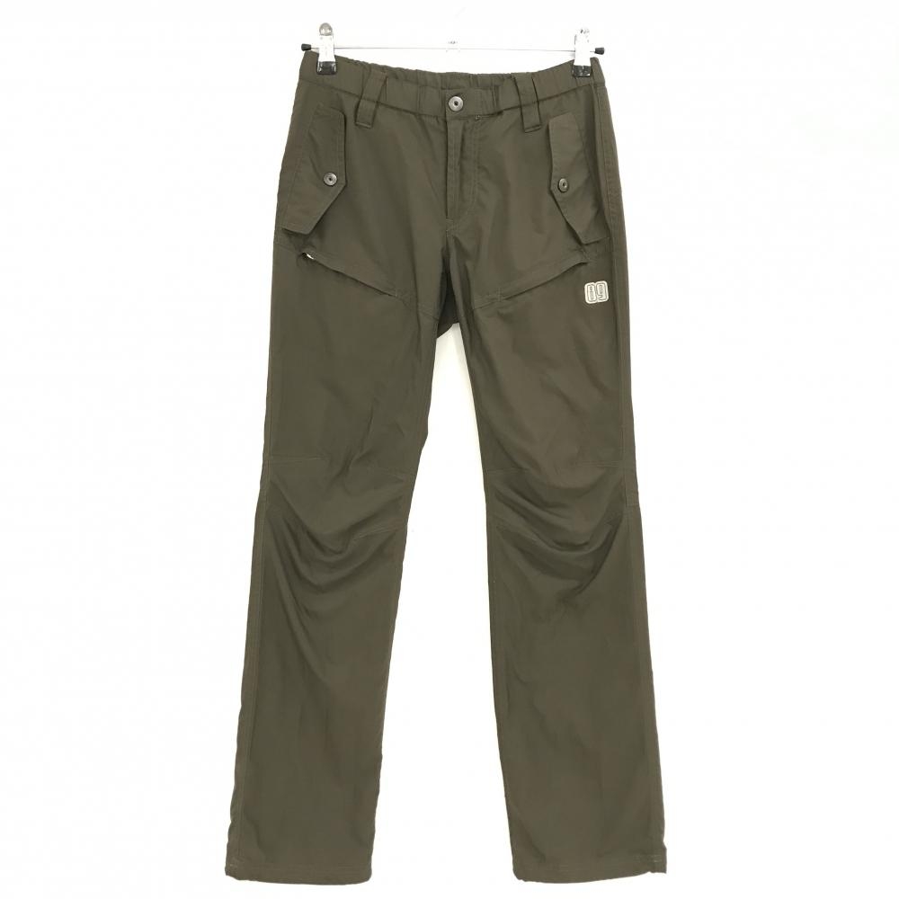 【美品】パーリーゲイツ パンツ カーキ 蓄熱裏地 裾ドローコード レディース 0(S) ゴルフウェア PEARLY GATES