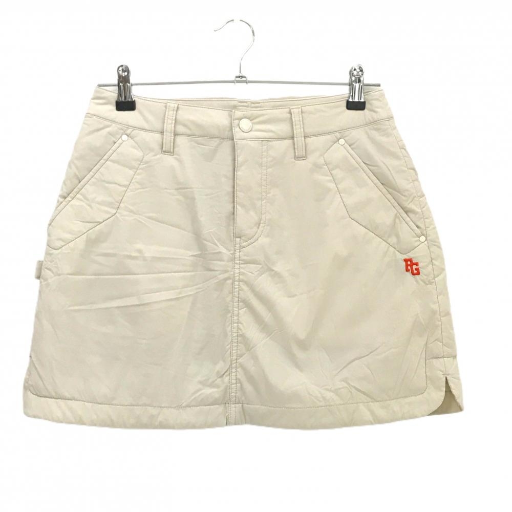 【美品】パーリーゲイツ 中綿スカート ベージュ ロゴ刺しゅう  レディース 0(S) ゴルフウェア PEARLY GATES