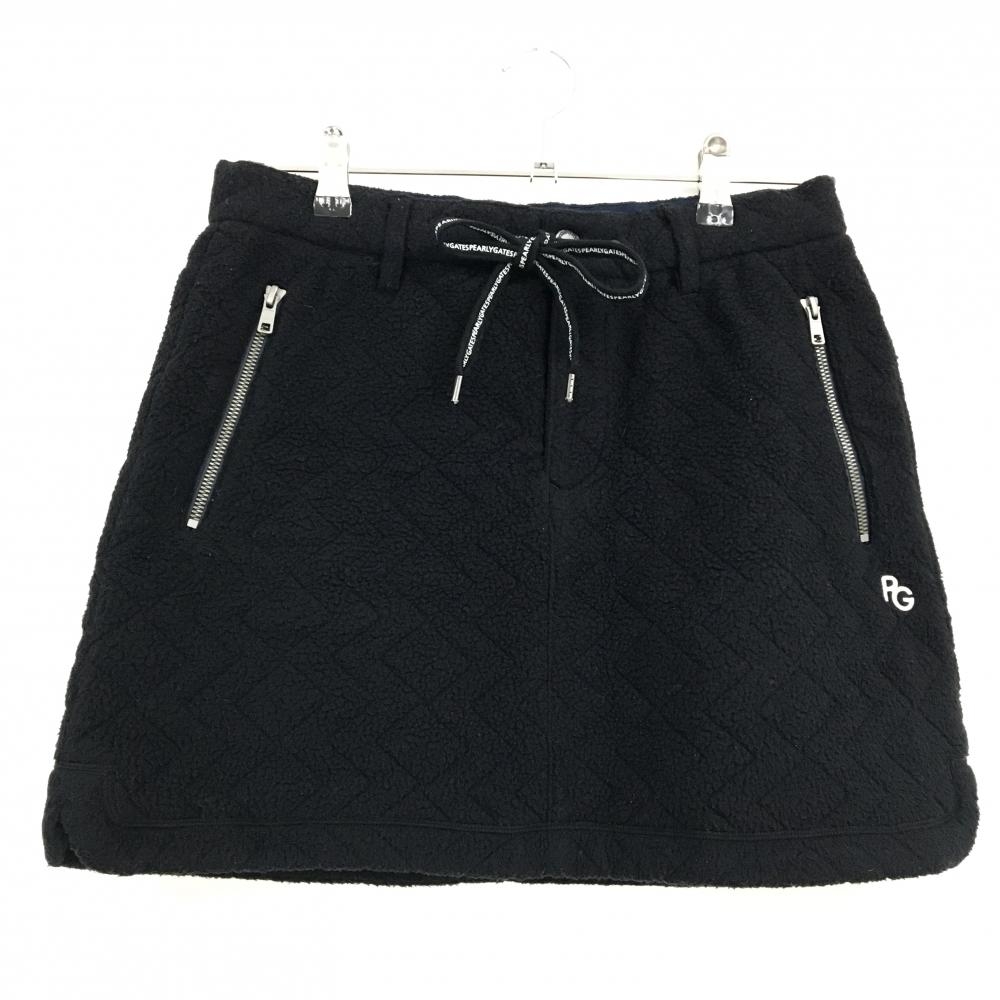 パーリーゲイツ 中綿スカート ネイビー ボア ウエスト調整紐 レディース 1(M) ゴルフウェア PEARLY GATES