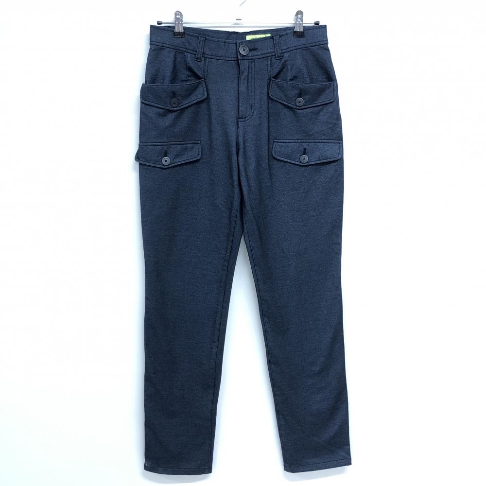 【超美品】ビバハート パンツ ネイビー 裏微起毛 ストレッチ レディース 42(L) ゴルフウェア VIVA HEART