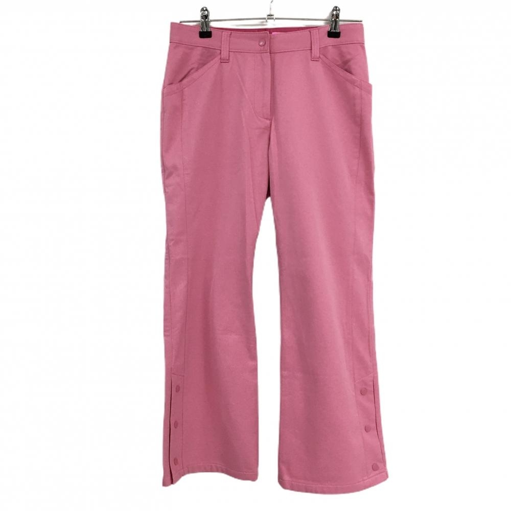 【美品】ビバハート パンツ ピンク 裏起毛 裾スナップボタン  レディース 40(M) ゴルフウェア VIVA HEART