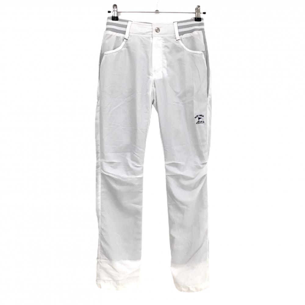 【新品】フィラゴルフ パンツ 白 蓄熱 撥水加工 ウエスト一部ゴム レディース M ゴルフウェア FILA GOLF