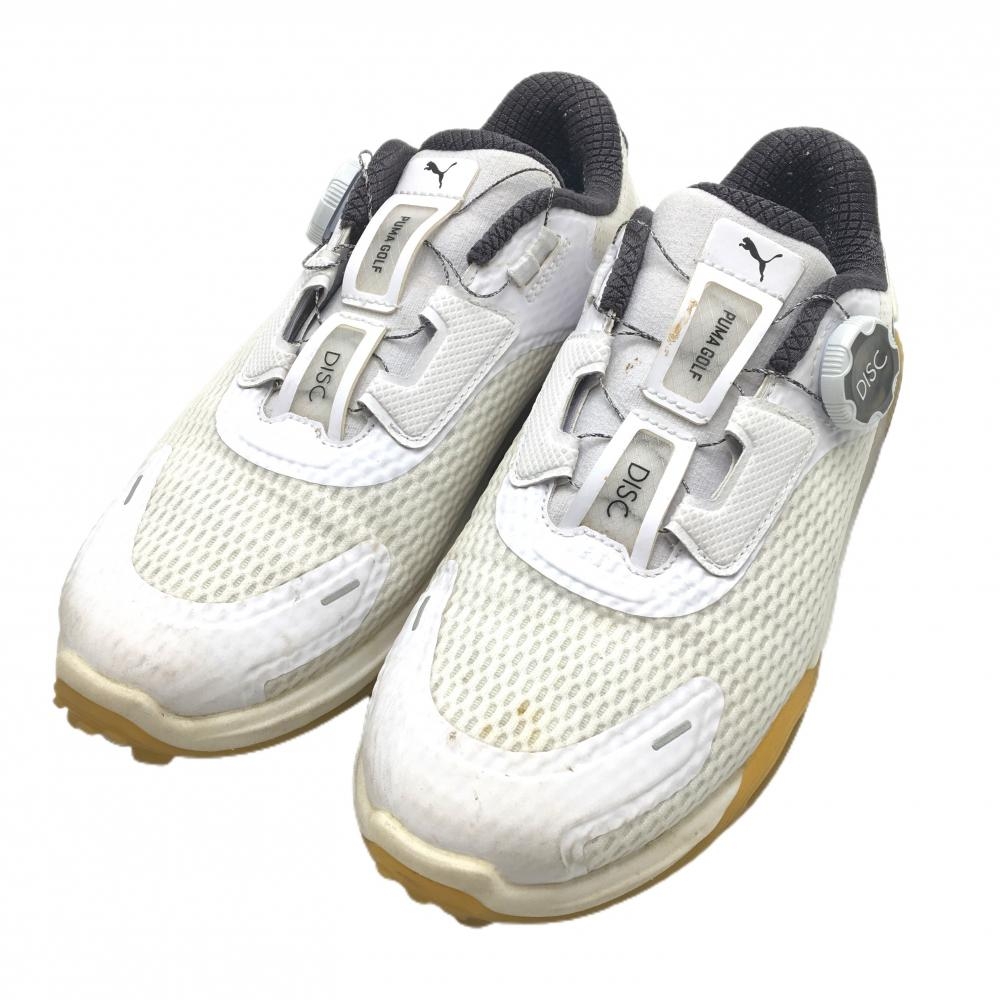 プーマ ゴルフシューズ 白×黒 310833-04 シャドウキャットニトロディスク スパイクレス ダイヤル式 レディース 23.5 ゴルフウェア PUMA