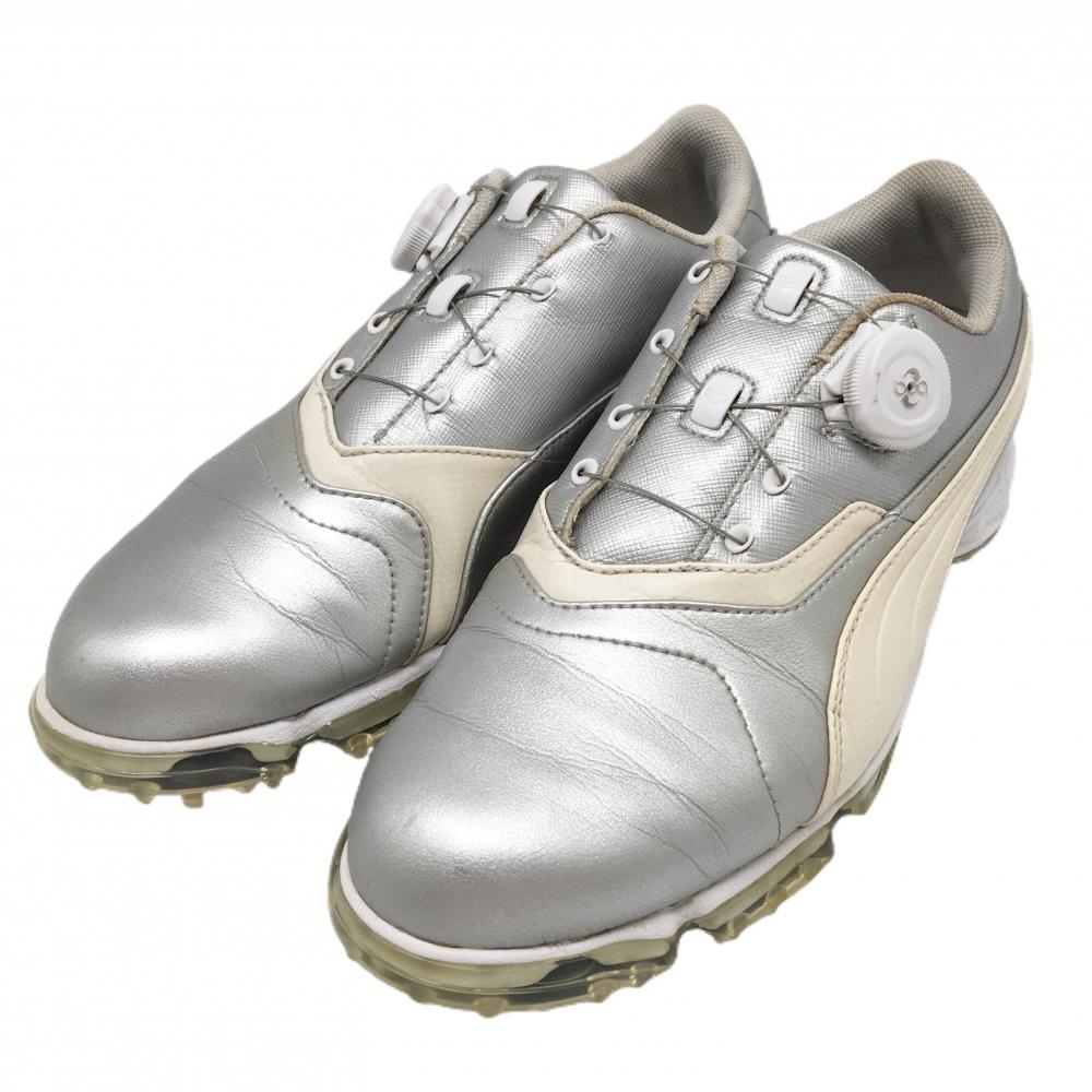 プーマ ゴルフシューズ シルバー系 188666-04 バイオプロ BOA ダイヤル式  レディース 24.5 ゴルフウェア PUMA