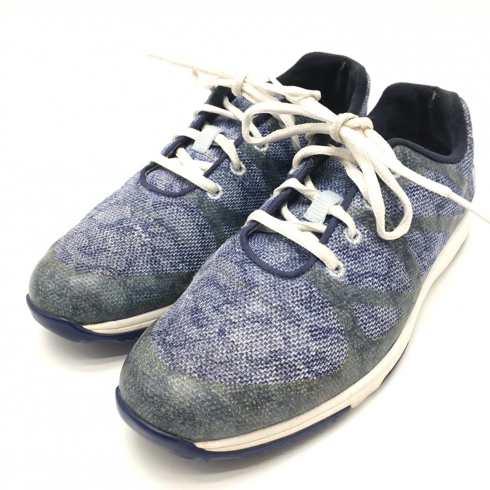 【美品】フットジョイ ゴルフシューズ ネイビー系 スパイクレス 92905 レディース 7M(24.0) ゴルフウェア FootJoy