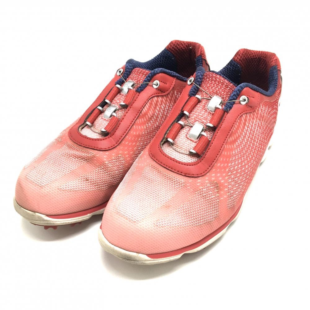 フットジョイ ゴルフシューズ レッド 98009J スパイクレス ダイヤル式 BOA  レディース 23.5 ゴルフウェア FootJoy