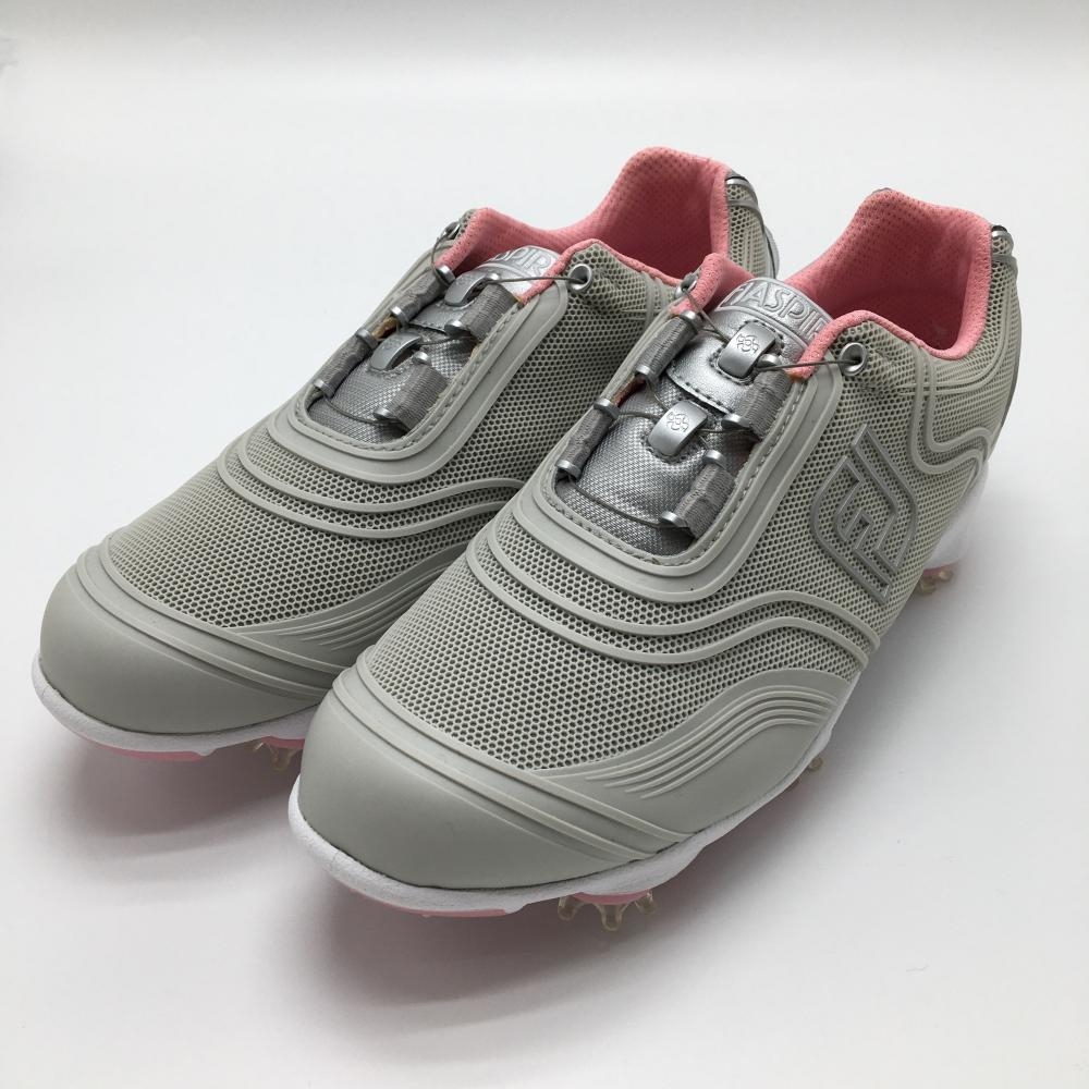 【未使用品】フットジョイ ゴルフシューズ グレー×ピンク 98898J ASPIRE BOA ダイヤル式 レディース 22.5 ゴルフウェア FootJoy