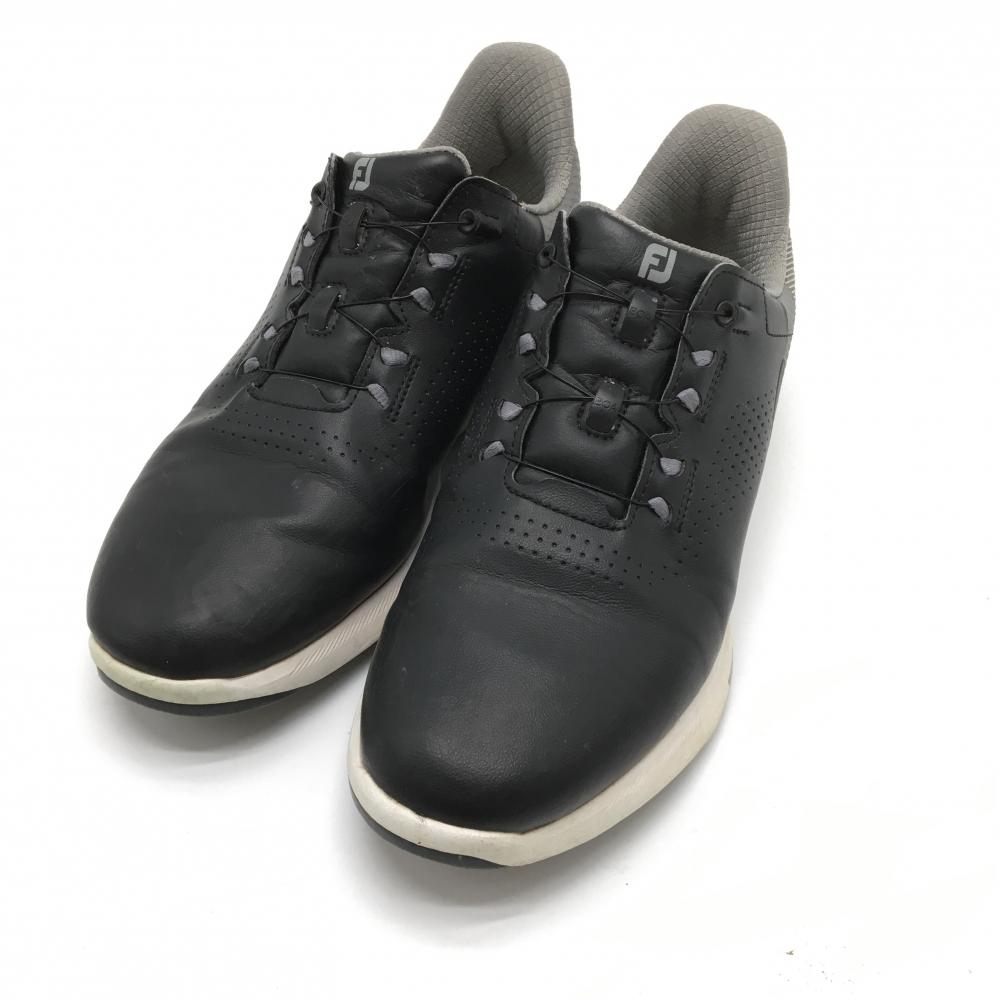 フットジョイ ゴルフシューズ 黒×グレー 90121J FUEL スパイクレス BOA ダイヤル式 レディース 25.0 ゴルフウェア FootJoy
