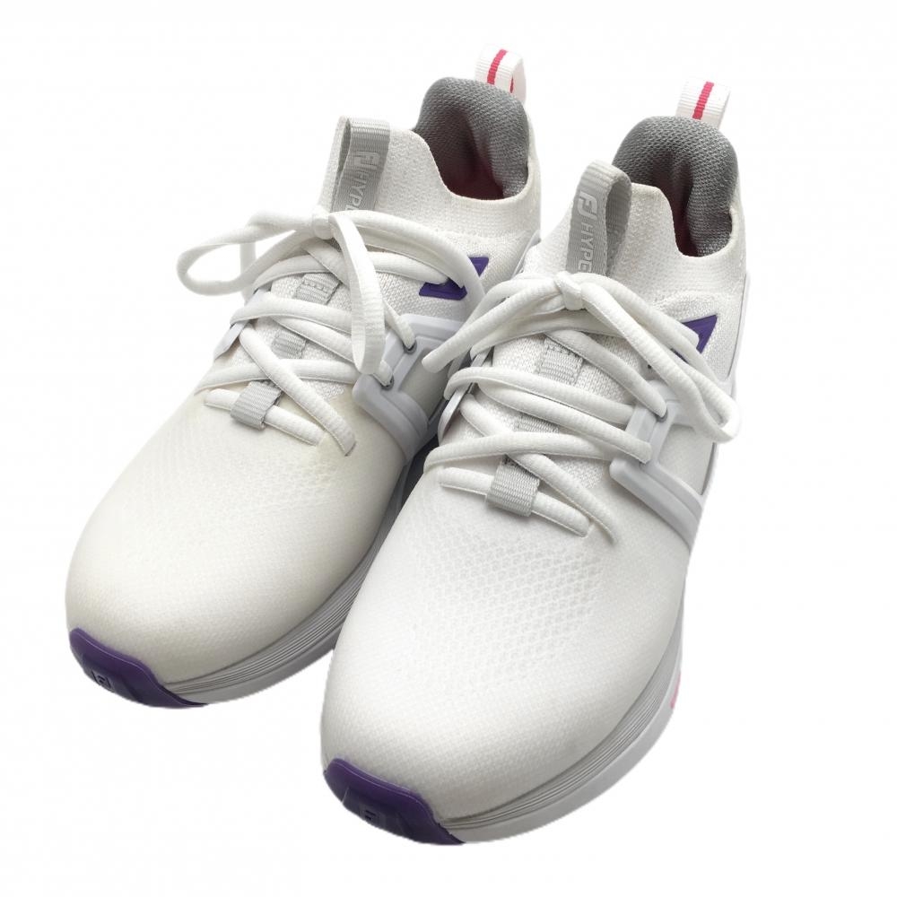 【超美品】フットジョイ ゴルフシューズ 白 ハイパーフレックス 98167  レディース 23.0相当 ゴルフウェア FootJoy
