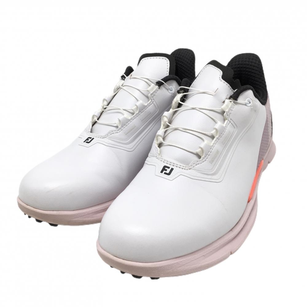 【美品】フットジョイ ゴルフシューズ 白 93792J フュ―エル スパイクレス BOA ダイヤル式 レディース 24.0 ゴルフウェア FootJoy