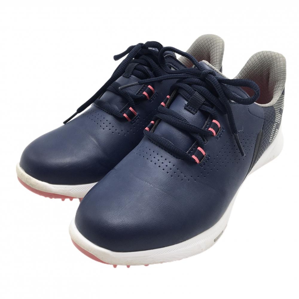 【超美品】フットジョイ ゴルフシューズ ネイビー 92374J スパイクレス  レディース 24.0 ゴルフウェア FootJoy