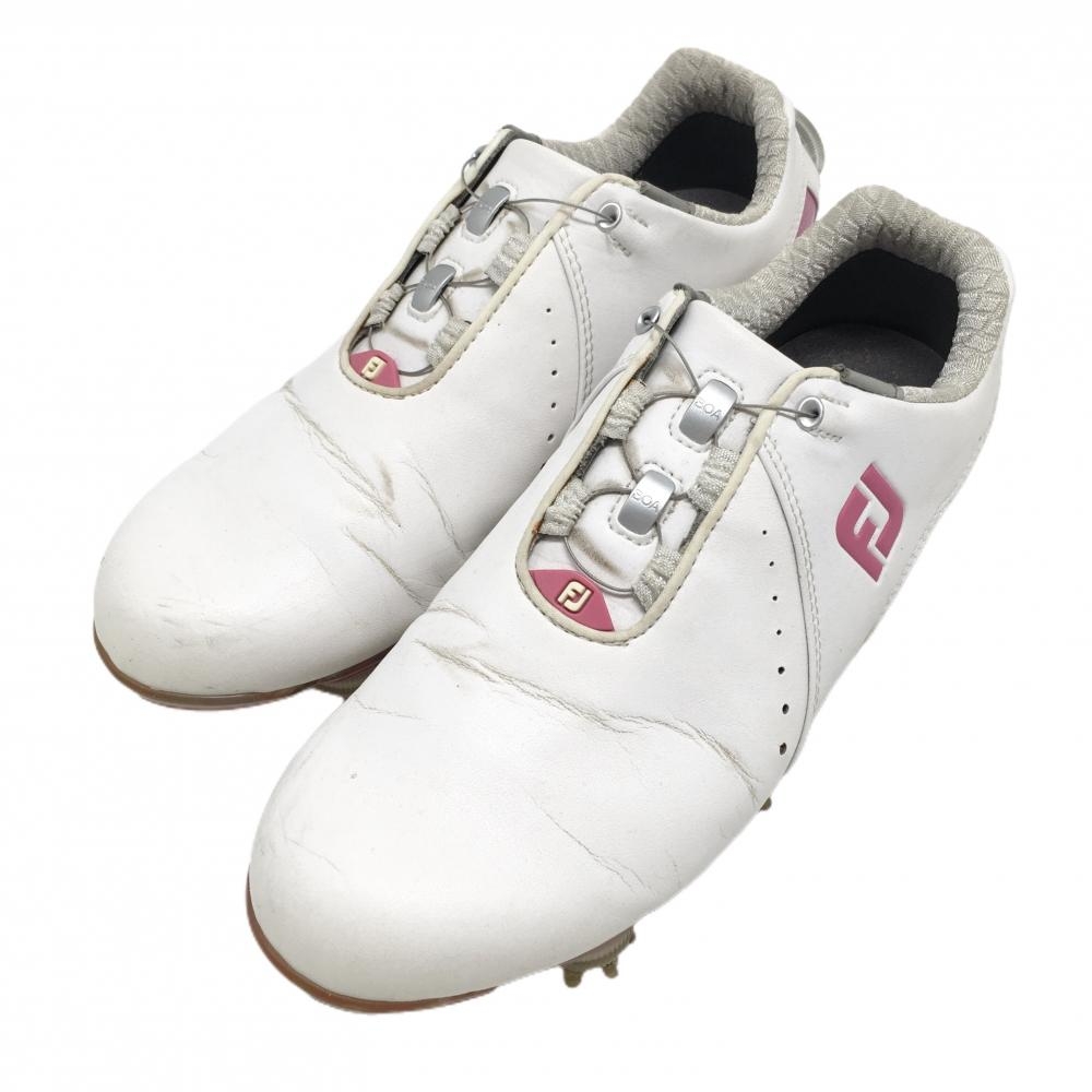 フットジョイ ゴルフシューズ 白×ピンク 99069J ダイヤル式 BOA  レディース 23.5 ゴルフウェア FootJoy