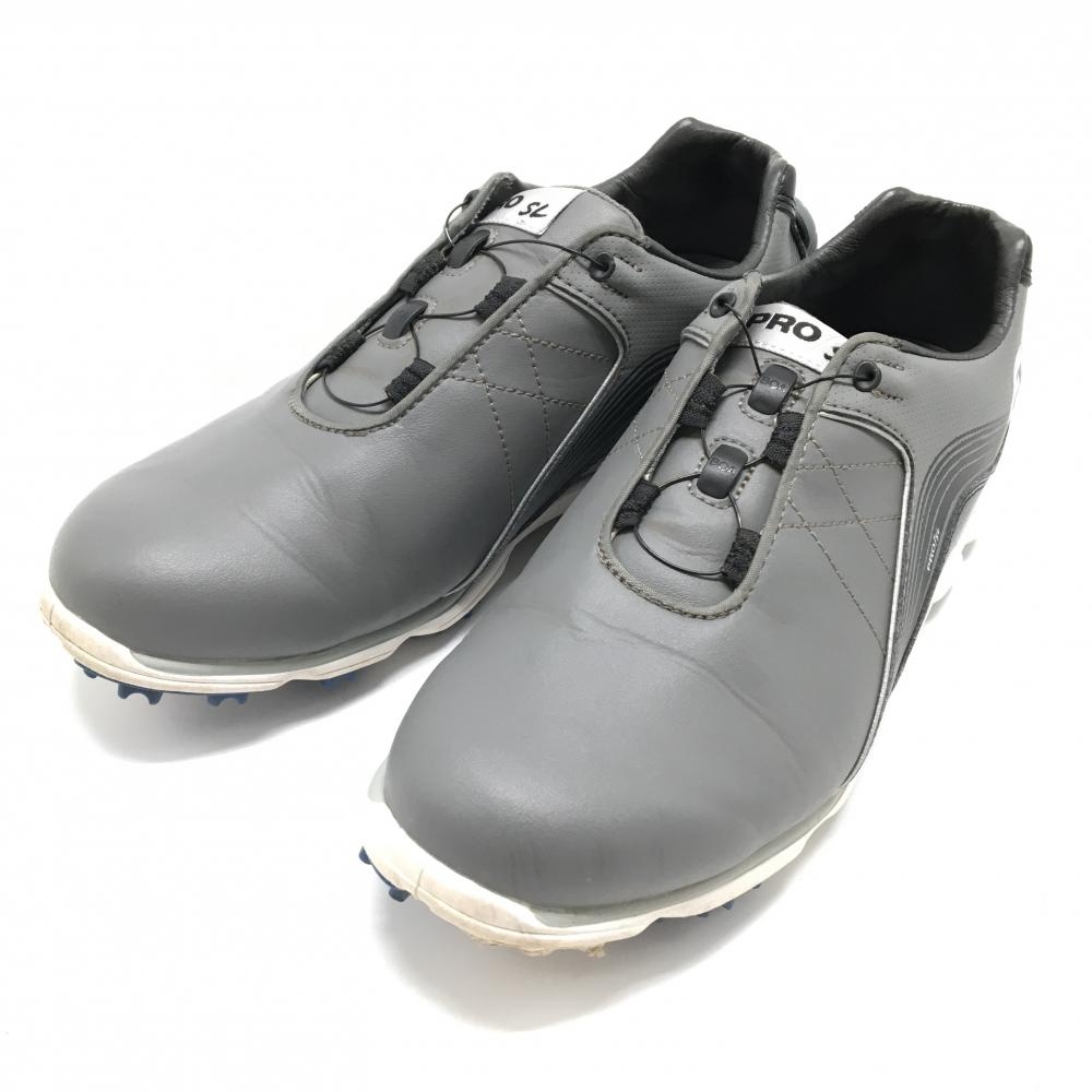 【美品】フットジョイ ゴルフシューズ グレー×黒 98110J PRO SL BOA スパイクレス ダイヤル式 レディース 24.0 ゴルフウェア FootJoy