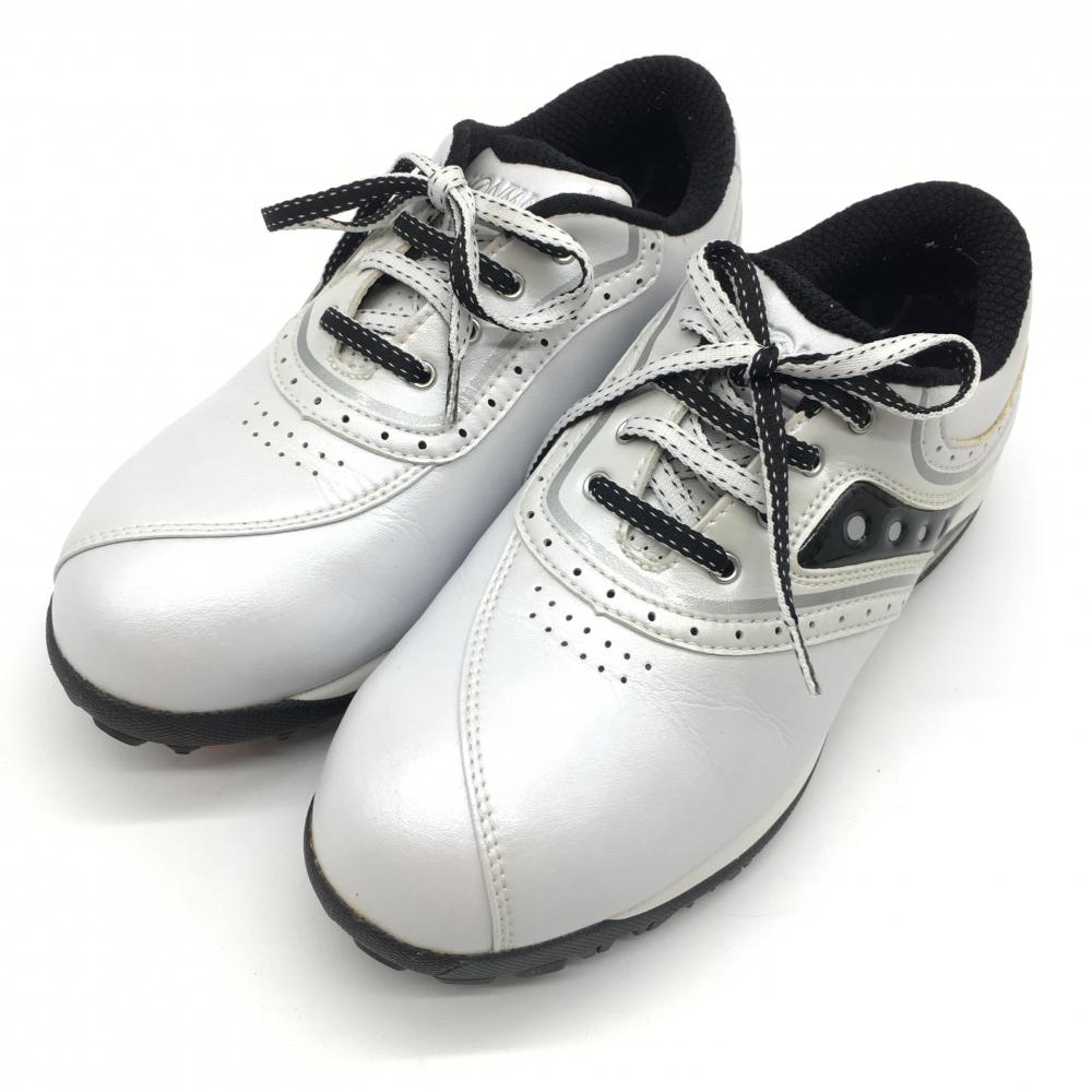 【美品】ホンマ ゴルフシューズ 白×黒 SS-5201 ND-NS  レディース 23.0 ゴルフウェア HONMA 画像