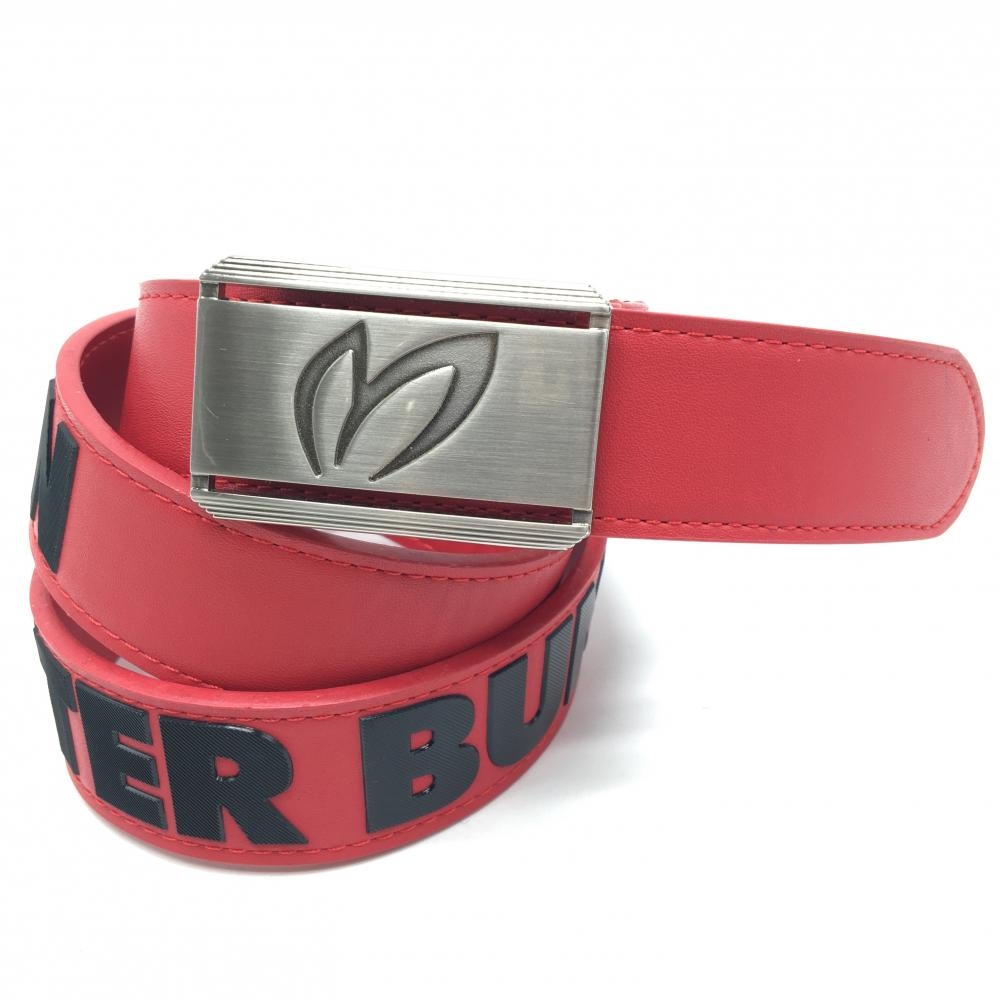【美品】マスターバニー ベルト レッド×黒 バックルシルバー  レディース  ゴルフウェア MASTER BUNNY EDITION