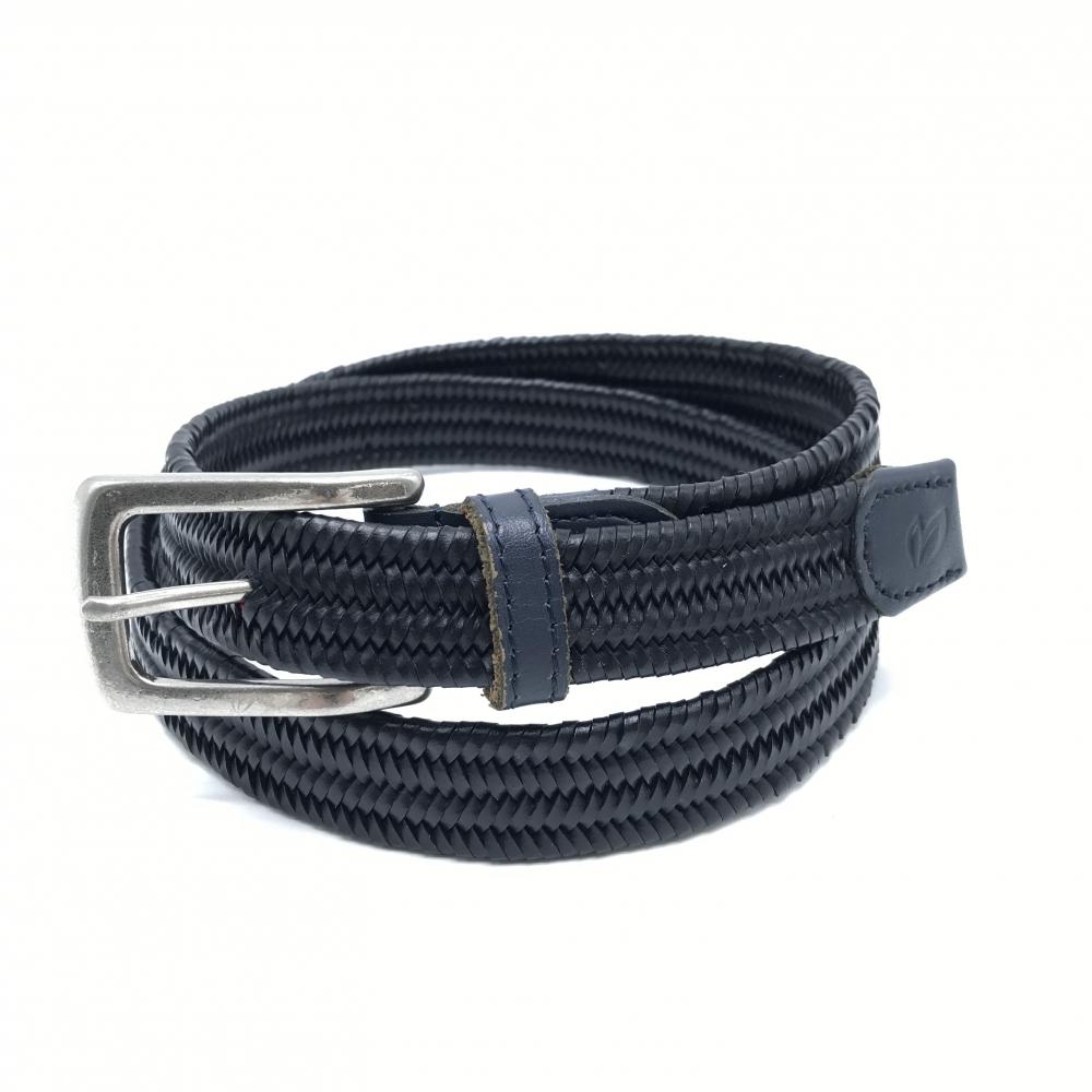 マスターバニー 編込みベルト ネイビー 伸縮  レディース  ゴルフウェア MASTER BUNNY EDITION