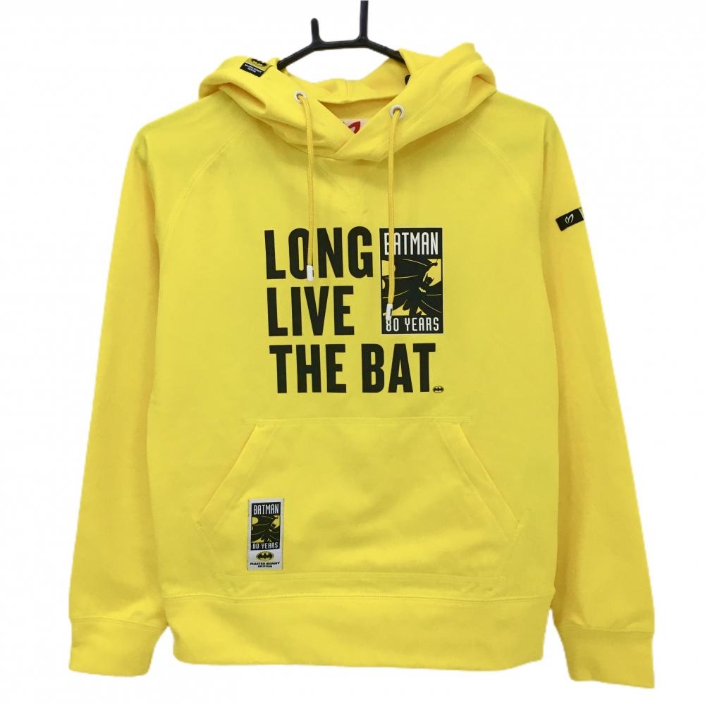 【美品】マスターバニー×BATMAN パーカー イエロー バットマン トレーナー レディース 0(S) ゴルフウェア MASTER BUNNY EDITION