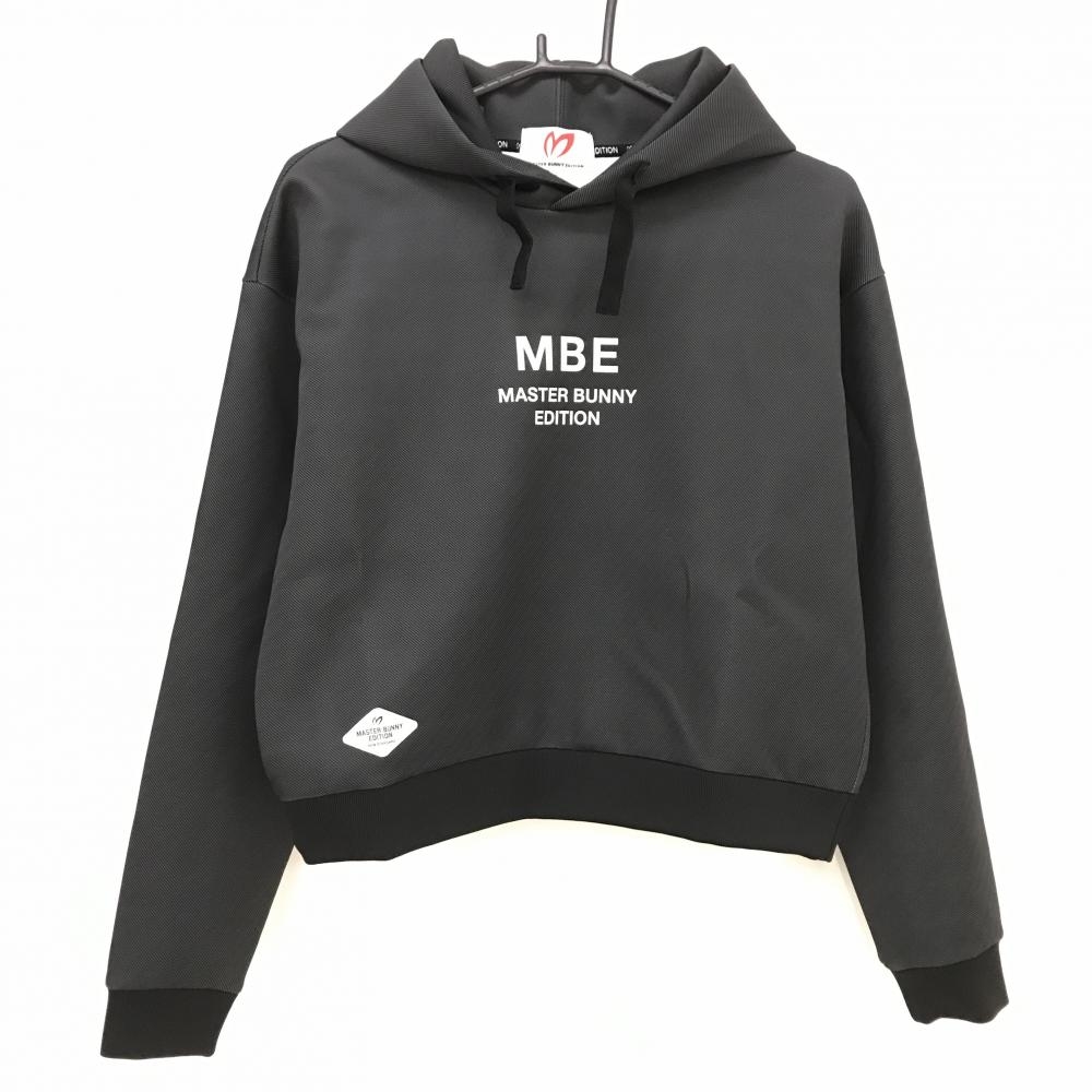【超美品】マスターバニー パーカー 黒 フロントロゴ トレーナー  レディース 1(M) ゴルフウェア 2025年モデル MASTER BUNNY EDITION