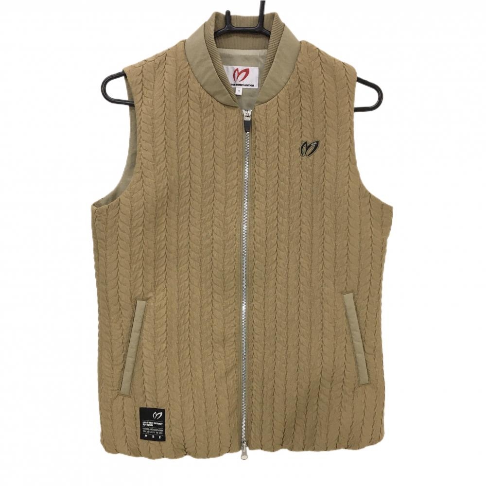 【超美品】マスターバニー アウターベスト ブラウン 凹凸生地  レディース 1(M) ゴルフウェア MASTER BUNNY EDITION