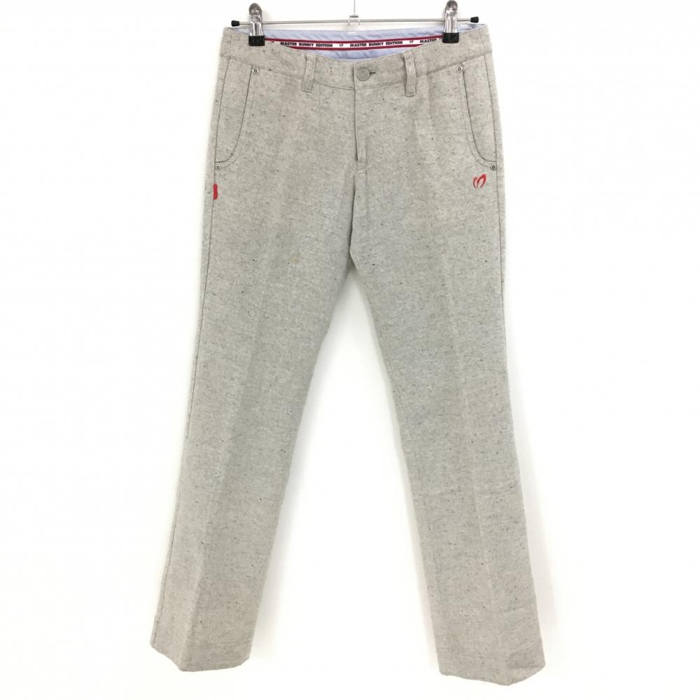 マスターバニー パンツ 杢ライトグレー ウール混 蓄熱裏地 レディース 1(M) ゴルフウェア MASTER BUNNY EDITION