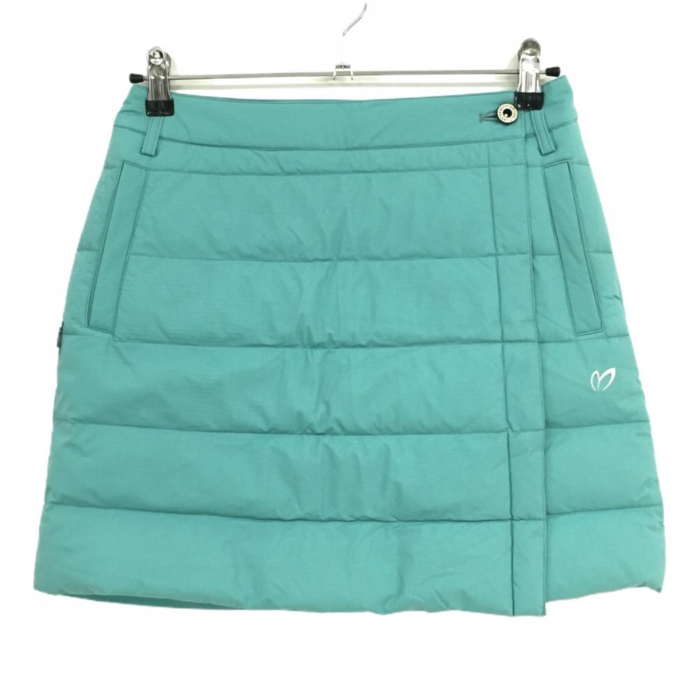 【美品】マスターバニー ダウンスカート ライトグリーン 巻きスカート風  レディース 0(S) ゴルフウェア MASTER BUNNY EDITION