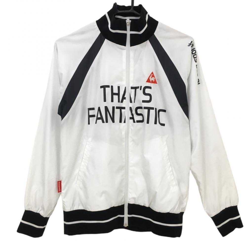 ルコック ジャケットブルゾン 白×黒 裏地メッシュ  レディース M ゴルフウェア le coq sportif