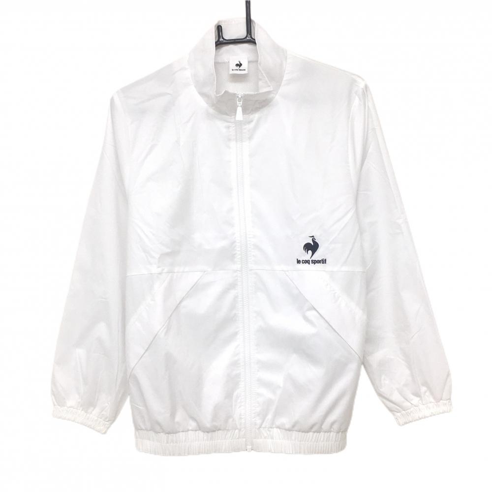 【超美品】ルコック ジャケットブルゾン 白 裏地メッシュ  レディース M ゴルフウェア 2022年モデル le coq sportif