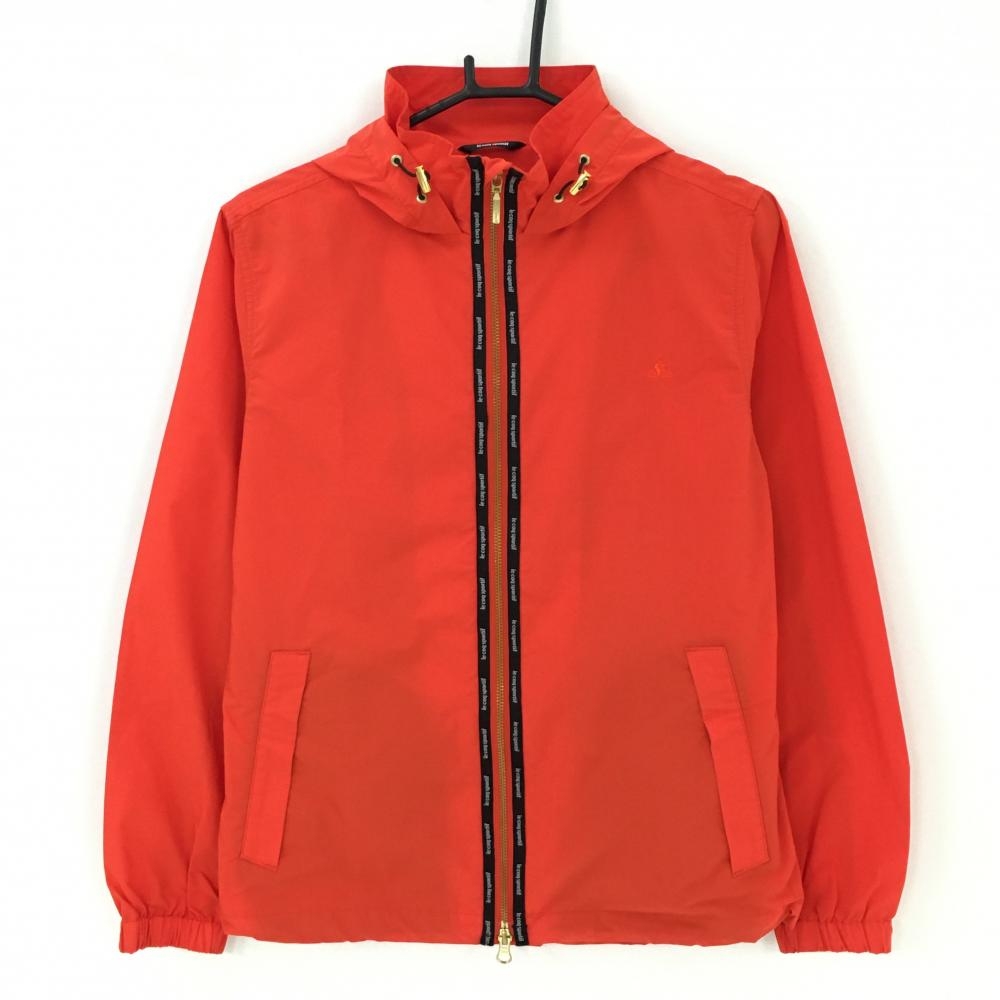 【美品】ルコック ジップパーカー レッド ジャケット 収納袋付 ロゴ刺しゅう  レディース M ゴルフウェア le coq sportif