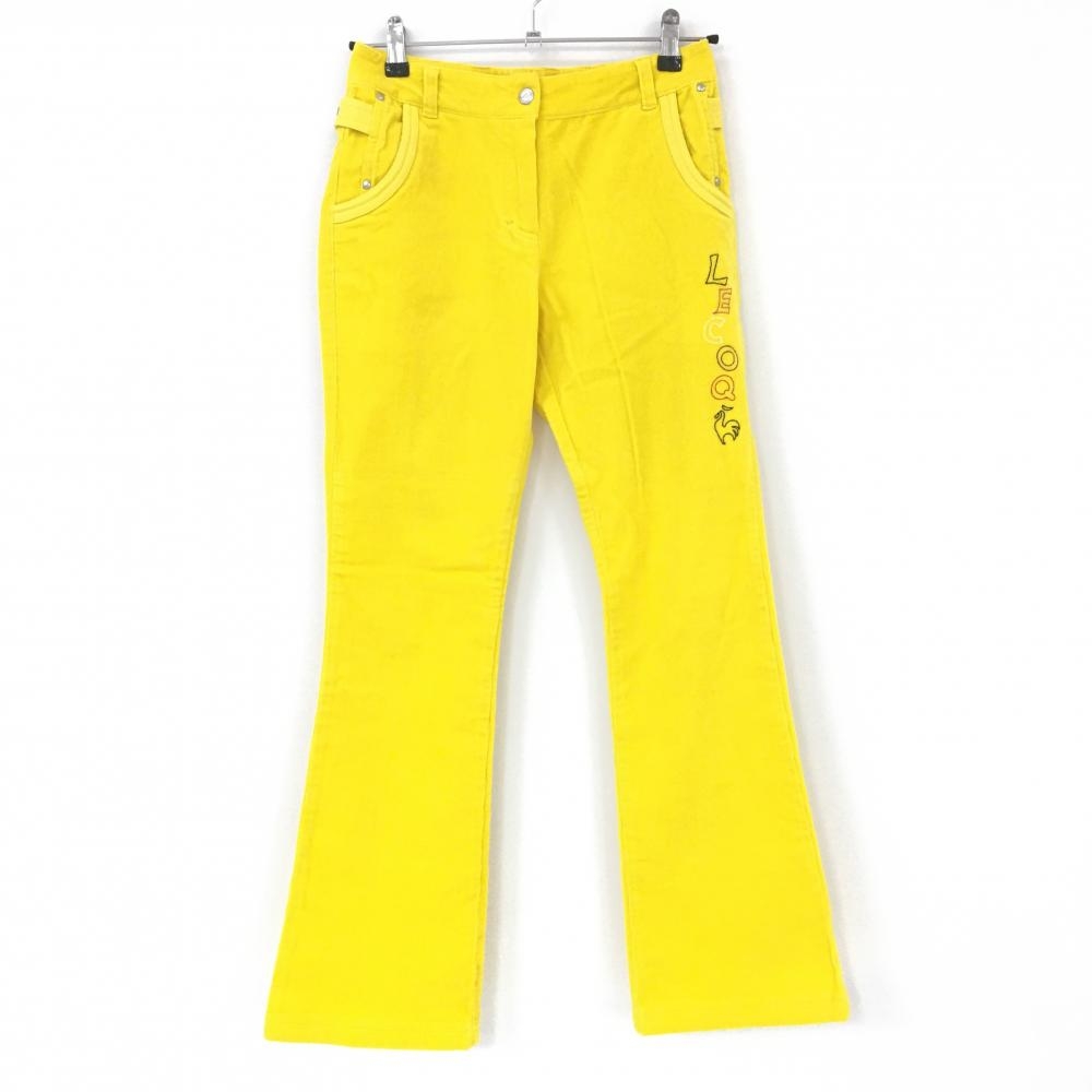 ルコック コーデュロイパンツ イエロー ストレッチ 韓国モデル レディース 7 ゴルフウェア le coq sportif