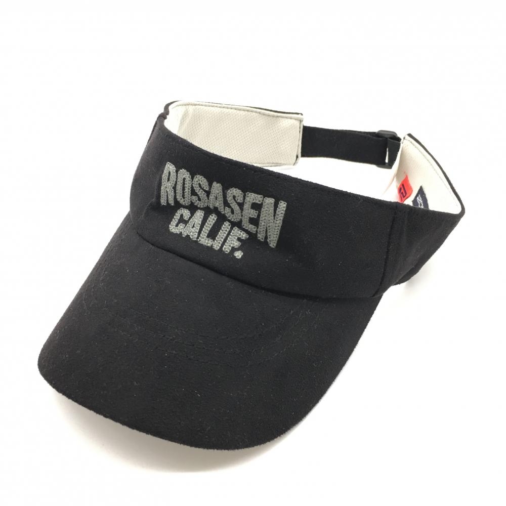 ロサーセン サンバイザー 黒 スウェード  レディース 40 ゴルフウェア Rosasen 画像