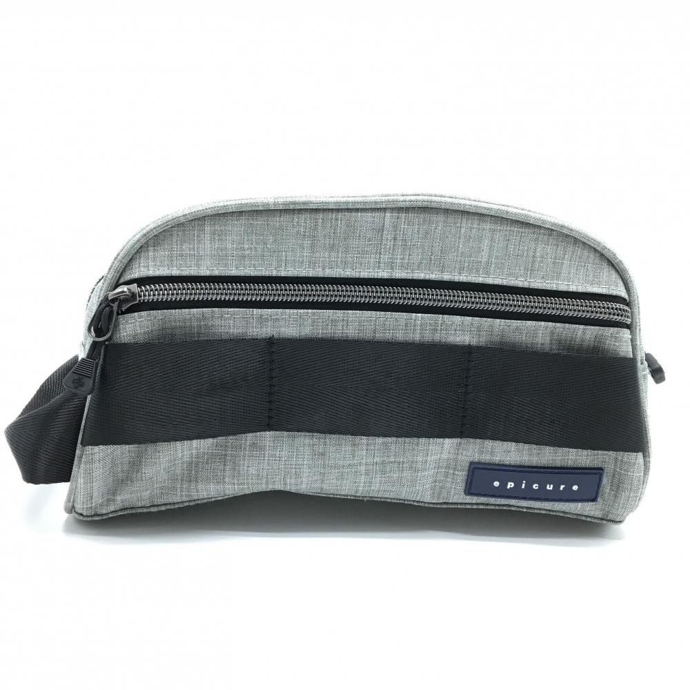 【超美品】エピキュール カートバッグ グレー シリコンロゴ ポーチ ゴルフ epicure