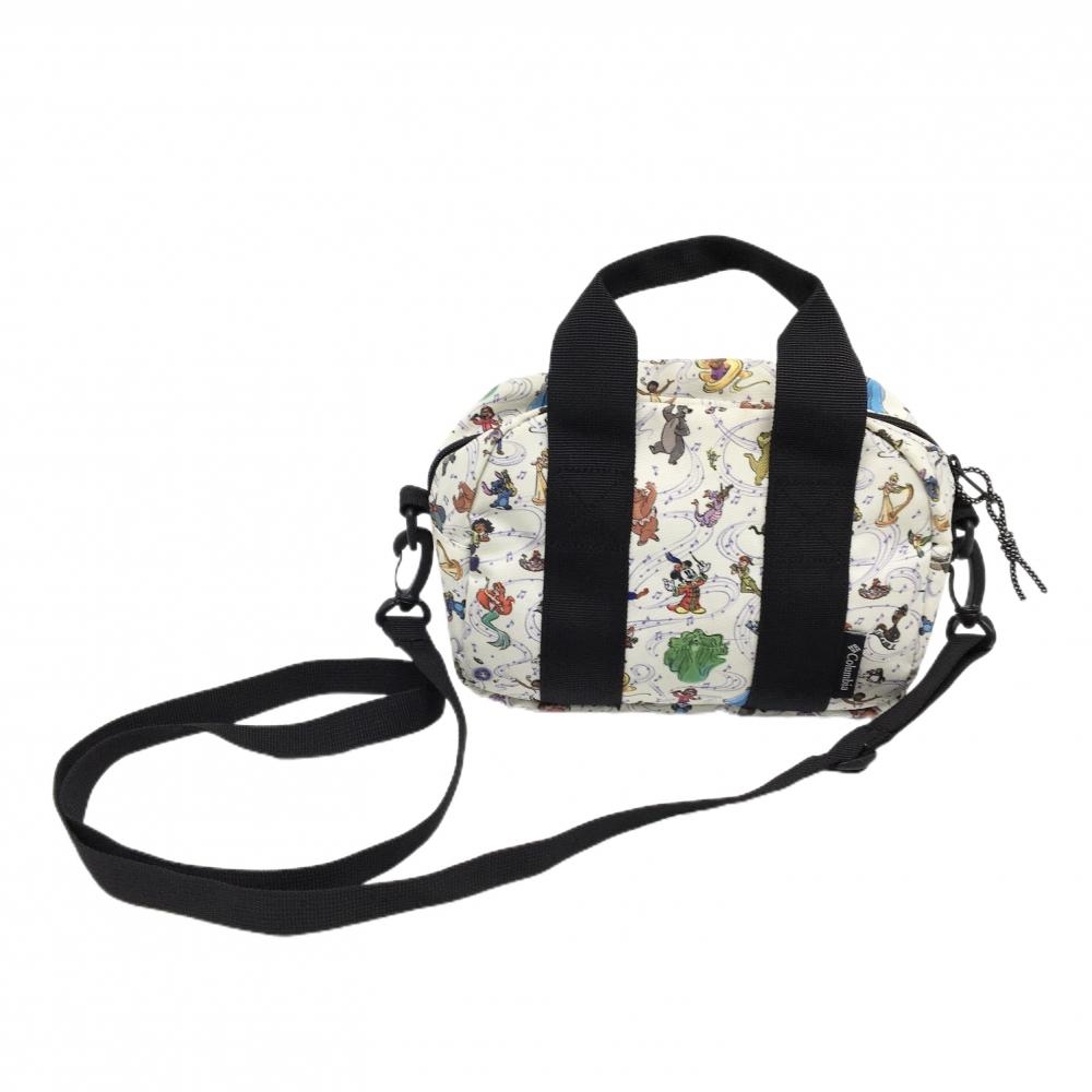 【美品】コロンビア×DISNEY100 2WAYカートバッグ アイボリー×マルチカラー ディズニー100周年 ショルダーストラップ ゴルフ Columbia
