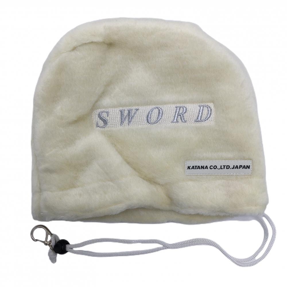 【新品】カタナゴルフ アイアンカバー 白×シルバー ボア ヘッドカバー ゴルフ KATANA GOLF 