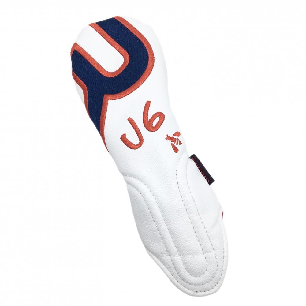 【美品】ロッディオ ヘッドカバー(UT) 白×レッド×ネイビー ユーティリティ ゴルフ RODDIO