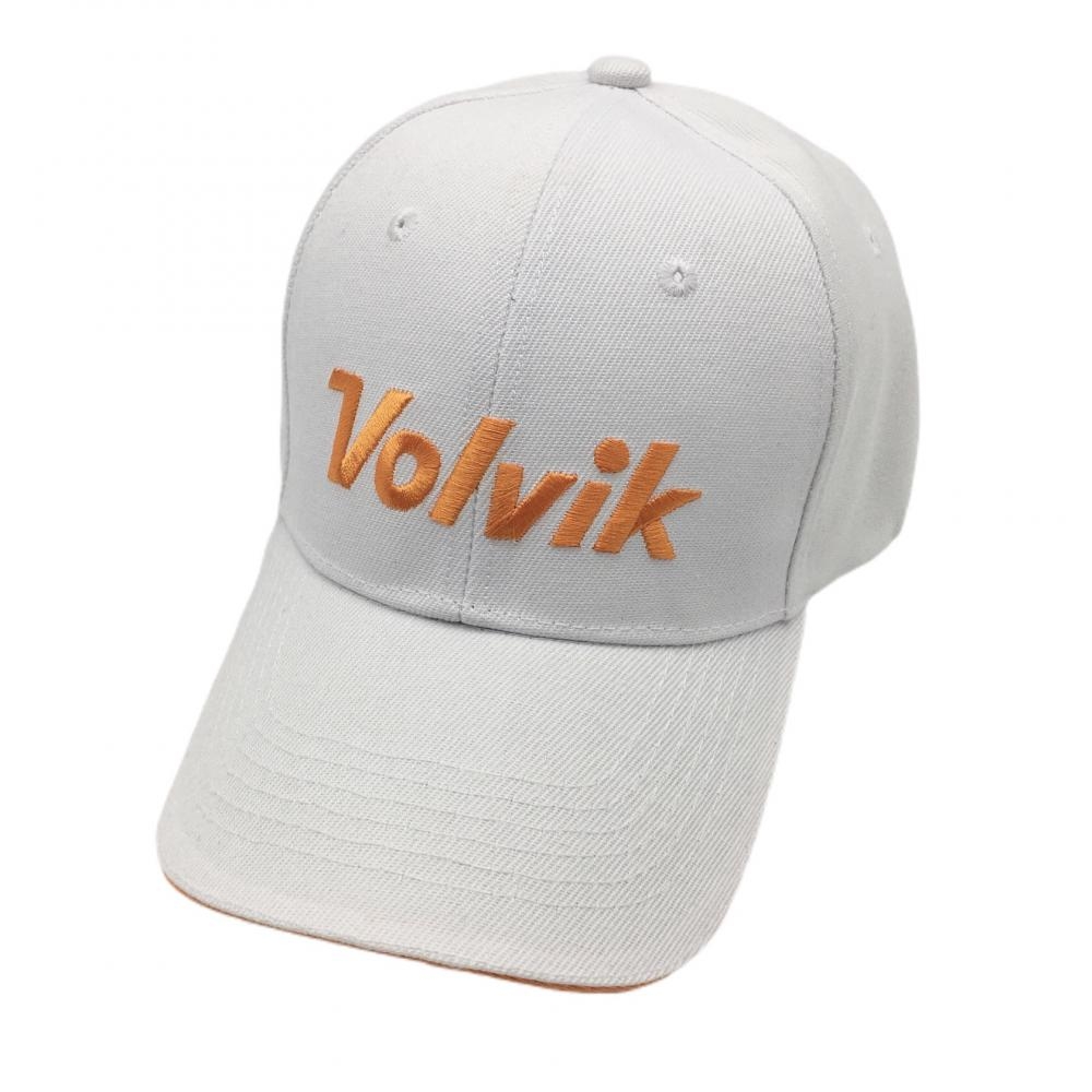 【未使用品】ボルビック キャップ 白×オレンジ ロゴ刺しゅう ゴルフウェア Volvik 画像