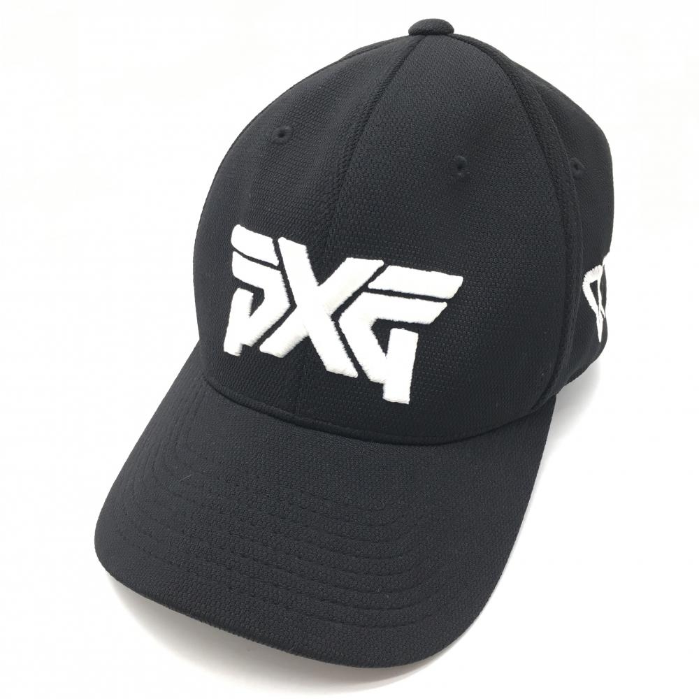 【超美品】パーソンズエクストリーム  キャップ 黒×白 ロゴ刺しゅう S-M  ゴルフウェア PXG