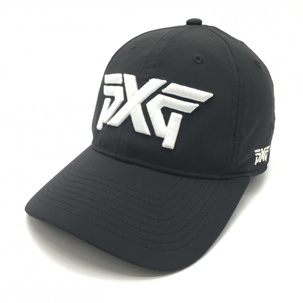 【超美品】ピーエックスジー キャップ 黒×白 立体ロゴ刺しゅう ONE SIZE FITS MOST  ゴルフウェア PXG