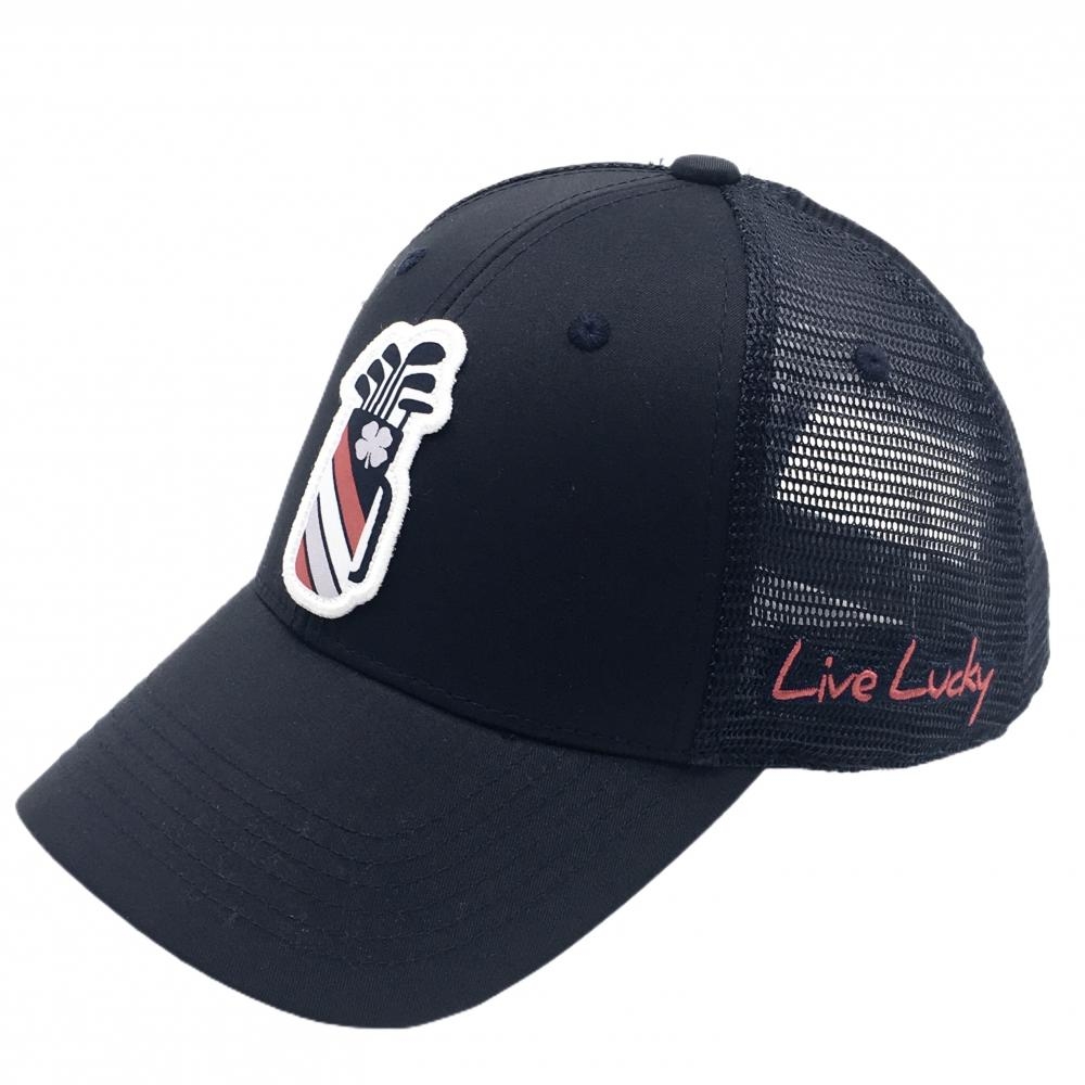 【超美品】ブラッククローバー メッシュキャップ ネイビー ワッペン    ゴルフウェア BLACK CLOVER