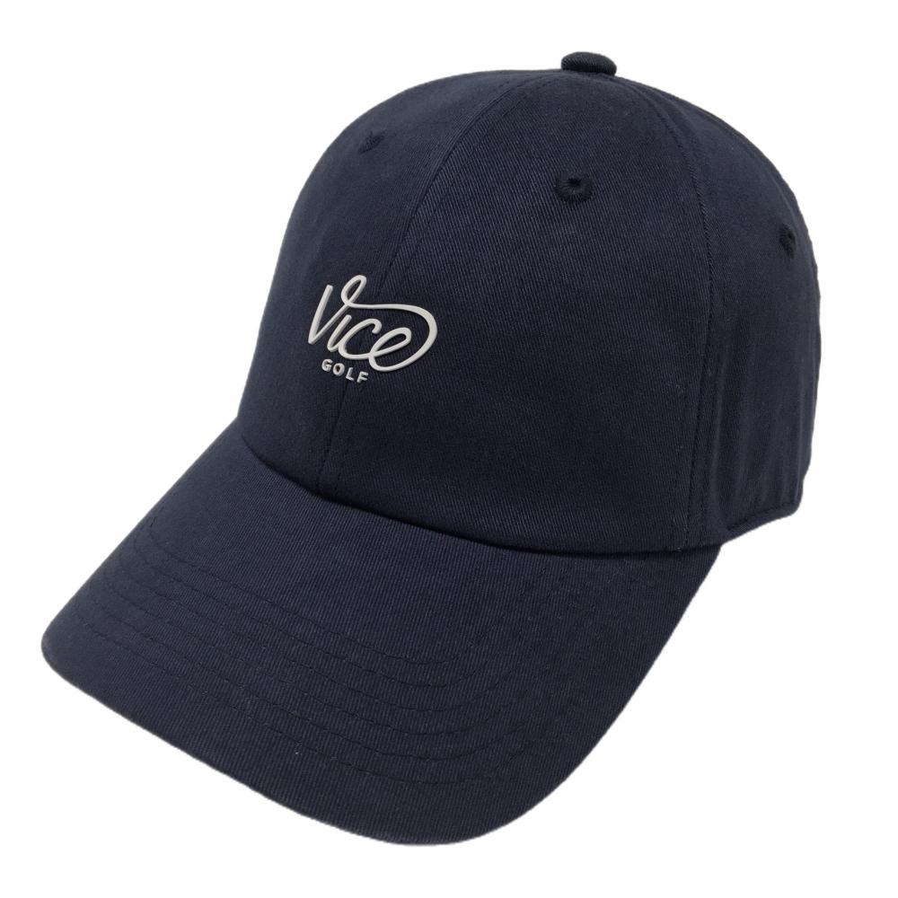 ヴァイスゴルフ キャップ ネイビー ロゴ白    ゴルフウェア Vice Golf