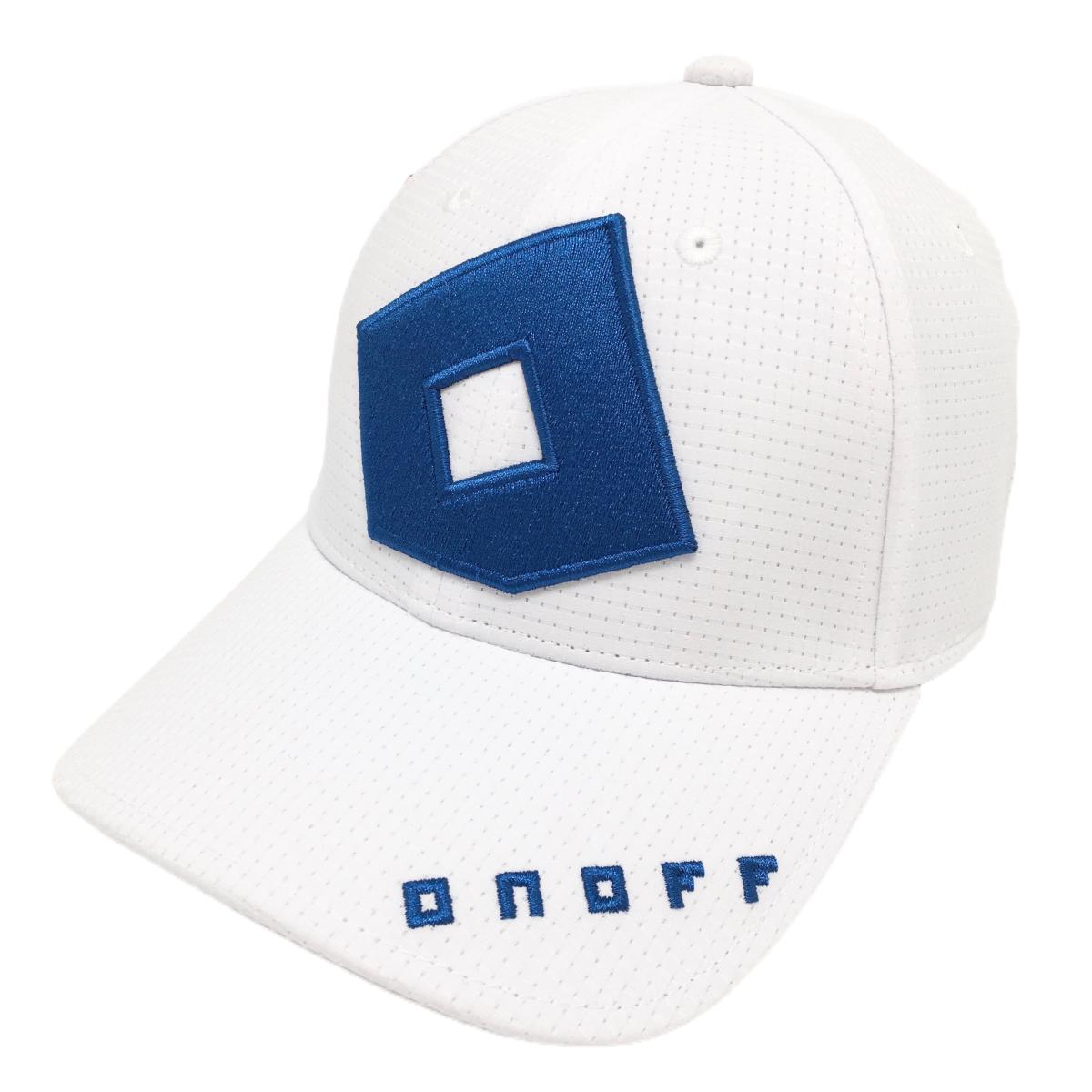 【新品】オノフ キャップ 白×ブルー ロゴ刺しゅう   ゴルフウェア ONOFF