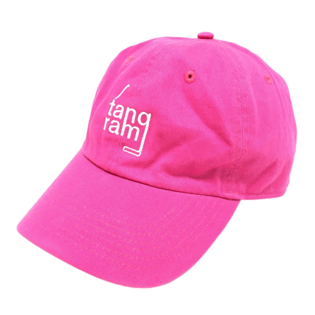 【超美品】タングラム キャップ ピンク×白 ロゴ刺しゅう F   ゴルフウェア TANGRAM