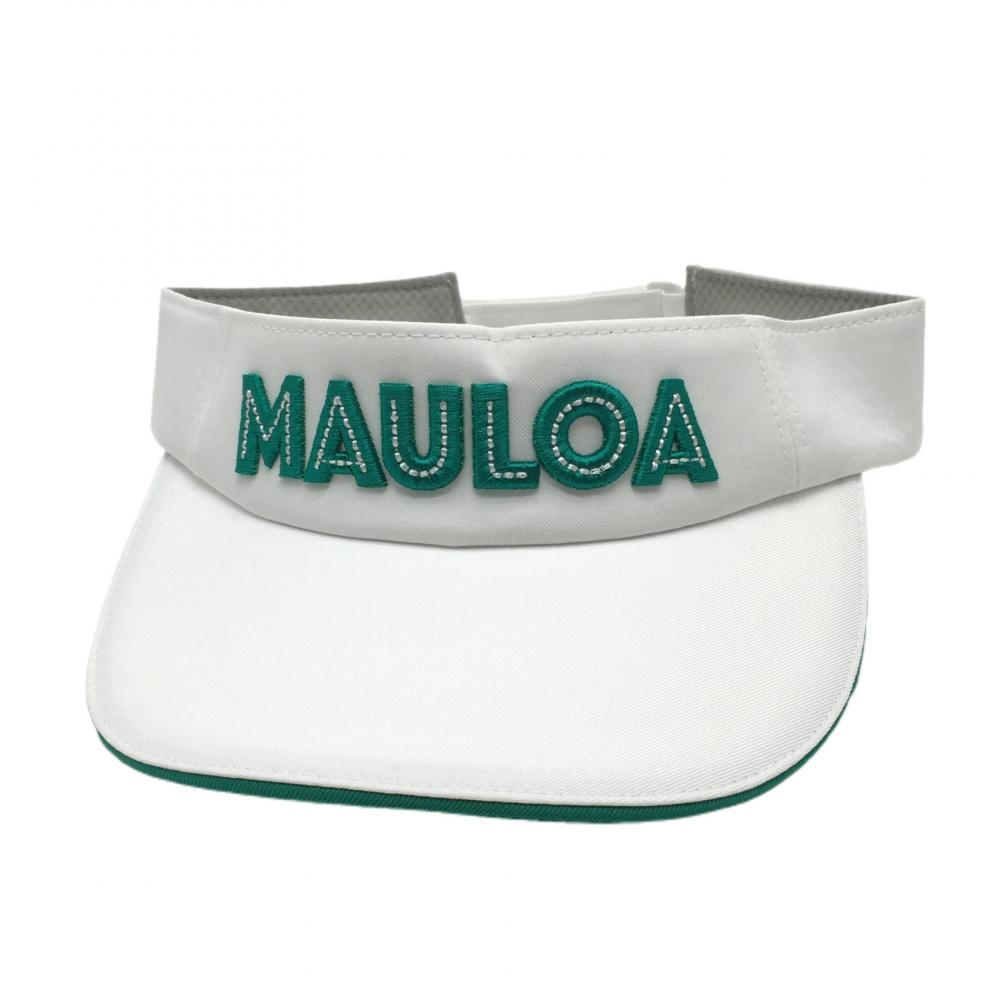 【超美品】マウロアゴルフ サンバイザー 白×グリーン  ゴルフウェア マウロアゴルフ