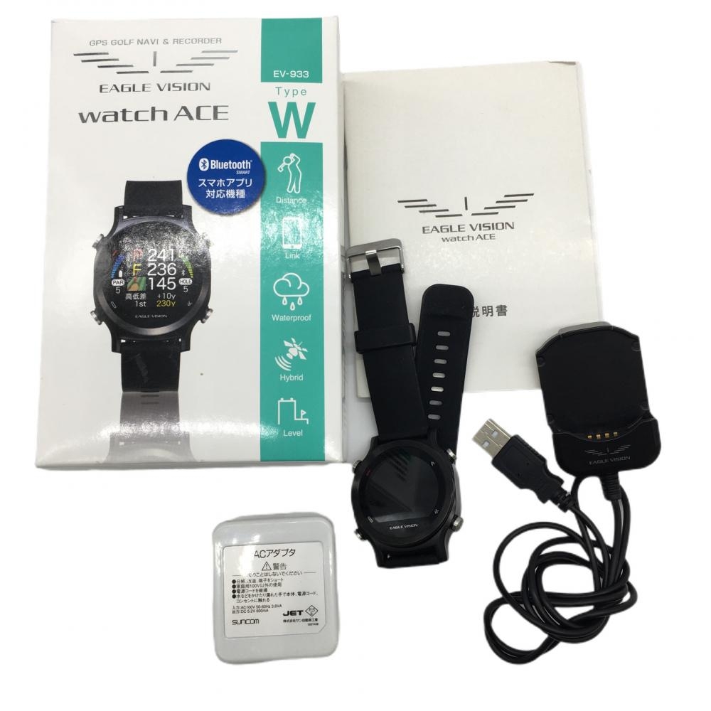 【美品】イーグルビジョン GPSナビ 黒 watch ACE 933194506330 通電確認済ゴルフ イーグルビジョン