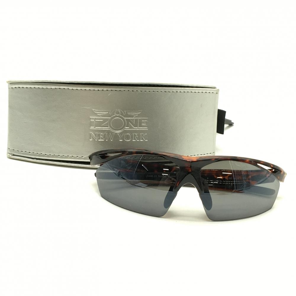 【美品】アイゾーン スポーツサングラス ブラウン系 A550-DR22 収納ケース付  ゴルフ IZONE